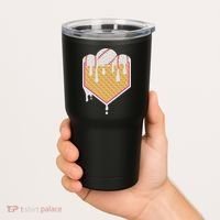 Baseball Waffle Cone Home Plate With Ice Cream Drip Tumbler thumb 2