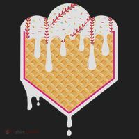 Baseball Waffle Cone Home Plate With Ice Cream Drip Tumbler thumb 3