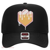 Baseball Waffle Cone Home Plate With Ice Cream Drip Hat thumb 0
