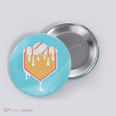 Baseball Waffle Cone Home Plate With Ice Cream Drip Button