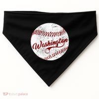 Baseball Washington Dc Team Love Baseball National Pastime USA-Made Doggie Bandana thumb 0