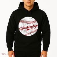 Baseball Washington Dc Team Love Baseball National Pastime Hoodie thumb 2