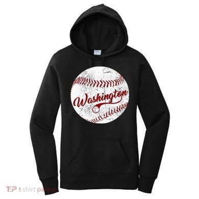 Baseball Washington Dc Team Love Baseball National Pastime Women's Hoodie