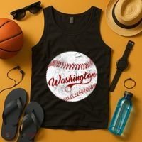 Baseball Washington Dc Team Love Baseball National Pastime Tank Top thumb 4