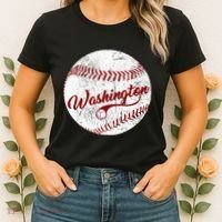 Baseball Washington Dc Team Love Baseball National Pastime Women's T-Shirt thumb 2