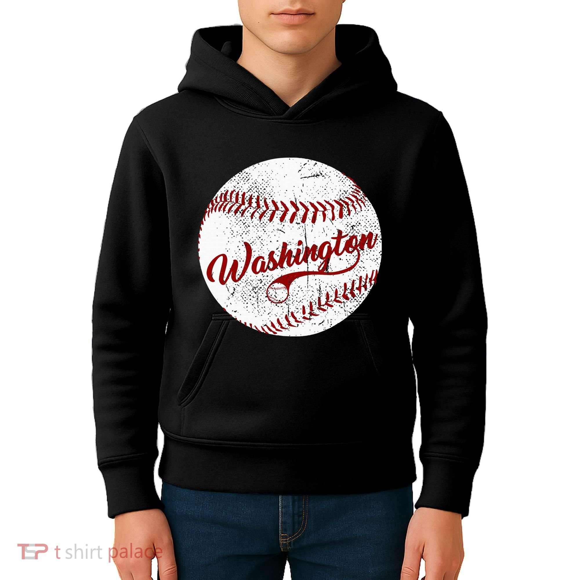 Baseball Washington Dc Team Love Baseball National Pastime Kids Hoodie