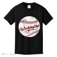 Baseball Washington Dc Team Love Baseball National Pastime Kids T-Shirt thumb 0