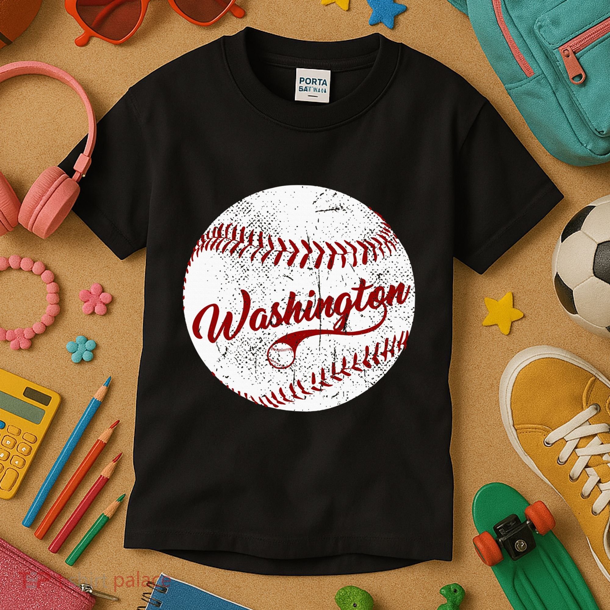 Baseball Washington Dc Team Love Baseball National Pastime Kids T-Shirt