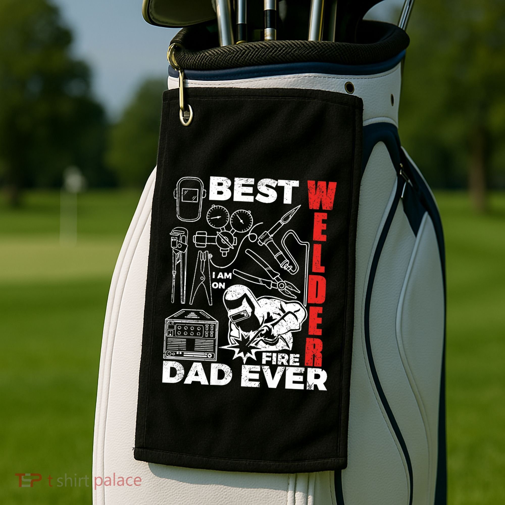Best Welder Dad Ever Golf Towel