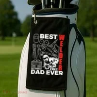 Best Welder Dad Ever Golf Towel thumb 2