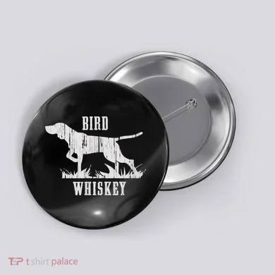 Bird Whiskey Dog Button