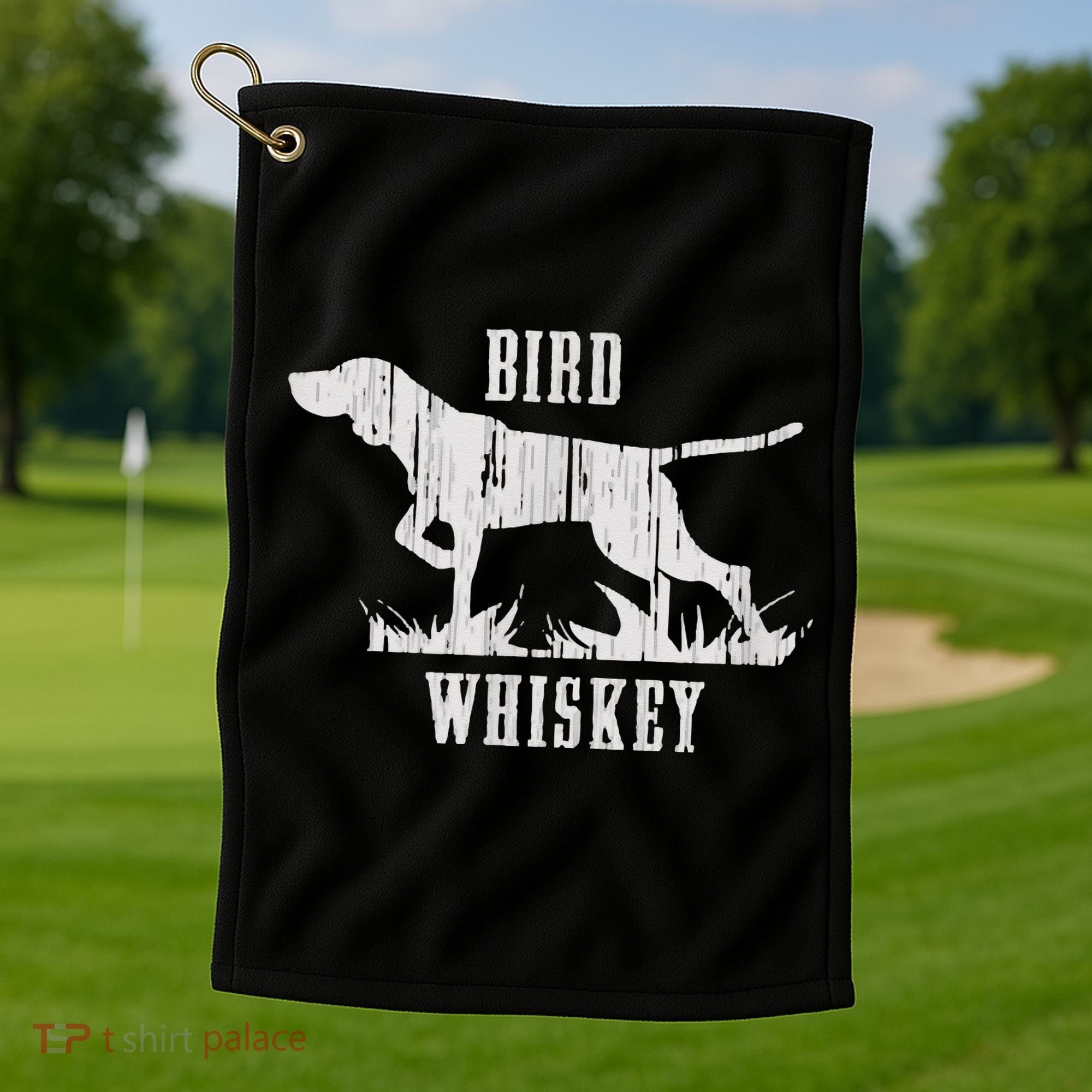 Bird Whiskey Dog Golf Towel