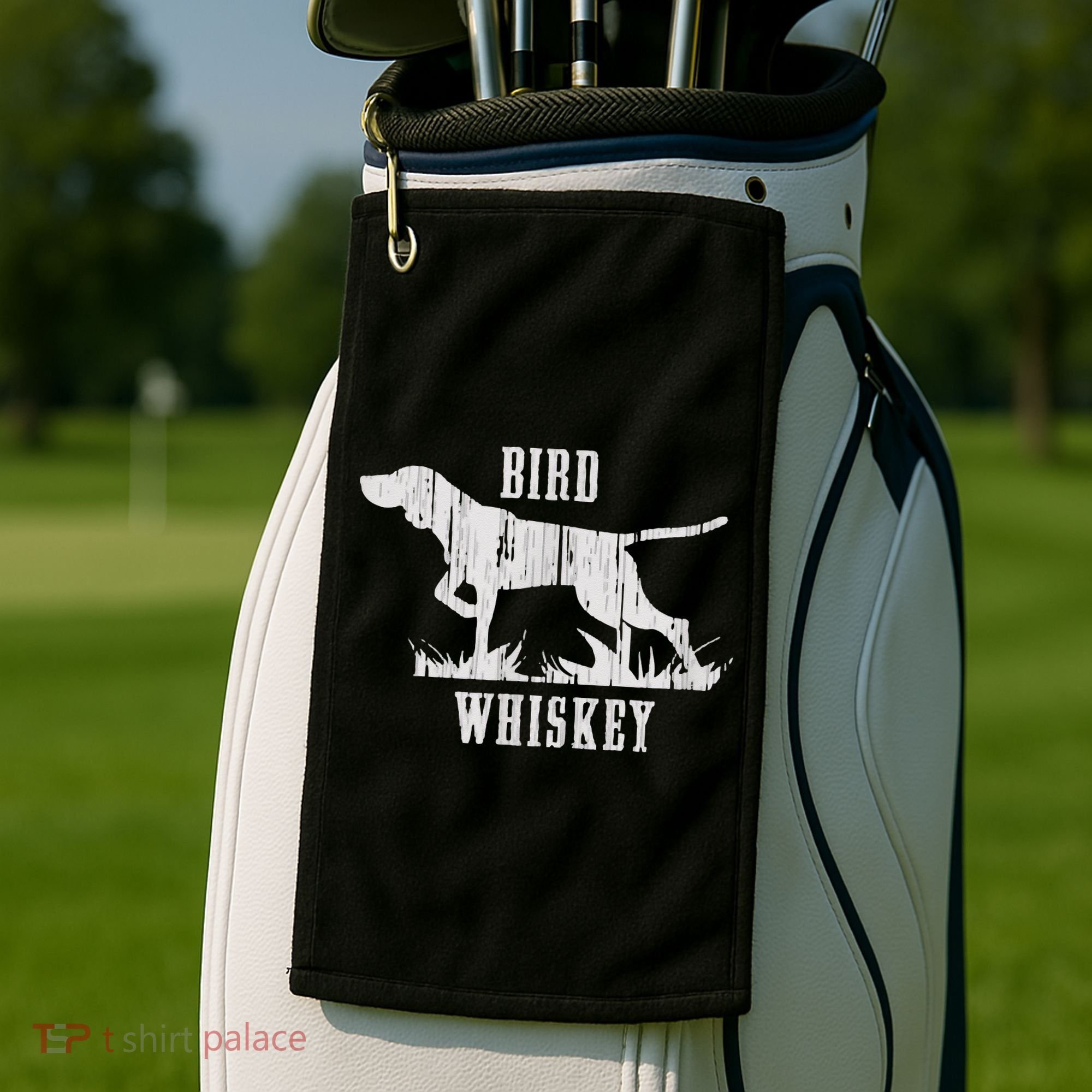 Bird Whiskey Dog Golf Towel