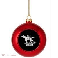 Bird Whiskey Dog Plastic Christmas Ball Ornament thumb 0