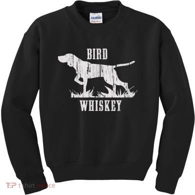 Bird Whiskey Dog Kids Sweatshirt