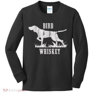 Bird Whiskey Dog Kids Long Sleeve Shirt