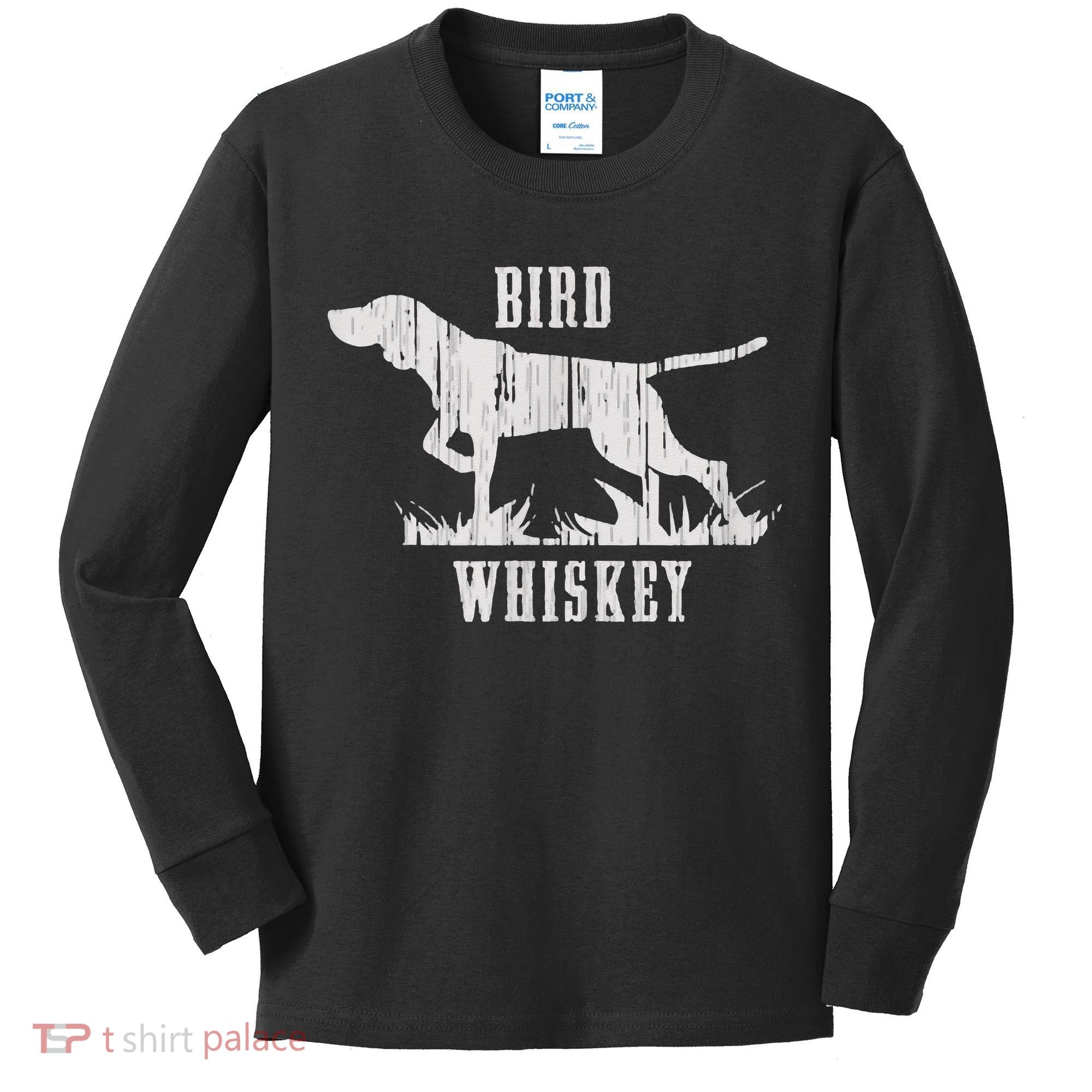 Bird Whiskey Dog Kids Long Sleeve Shirt