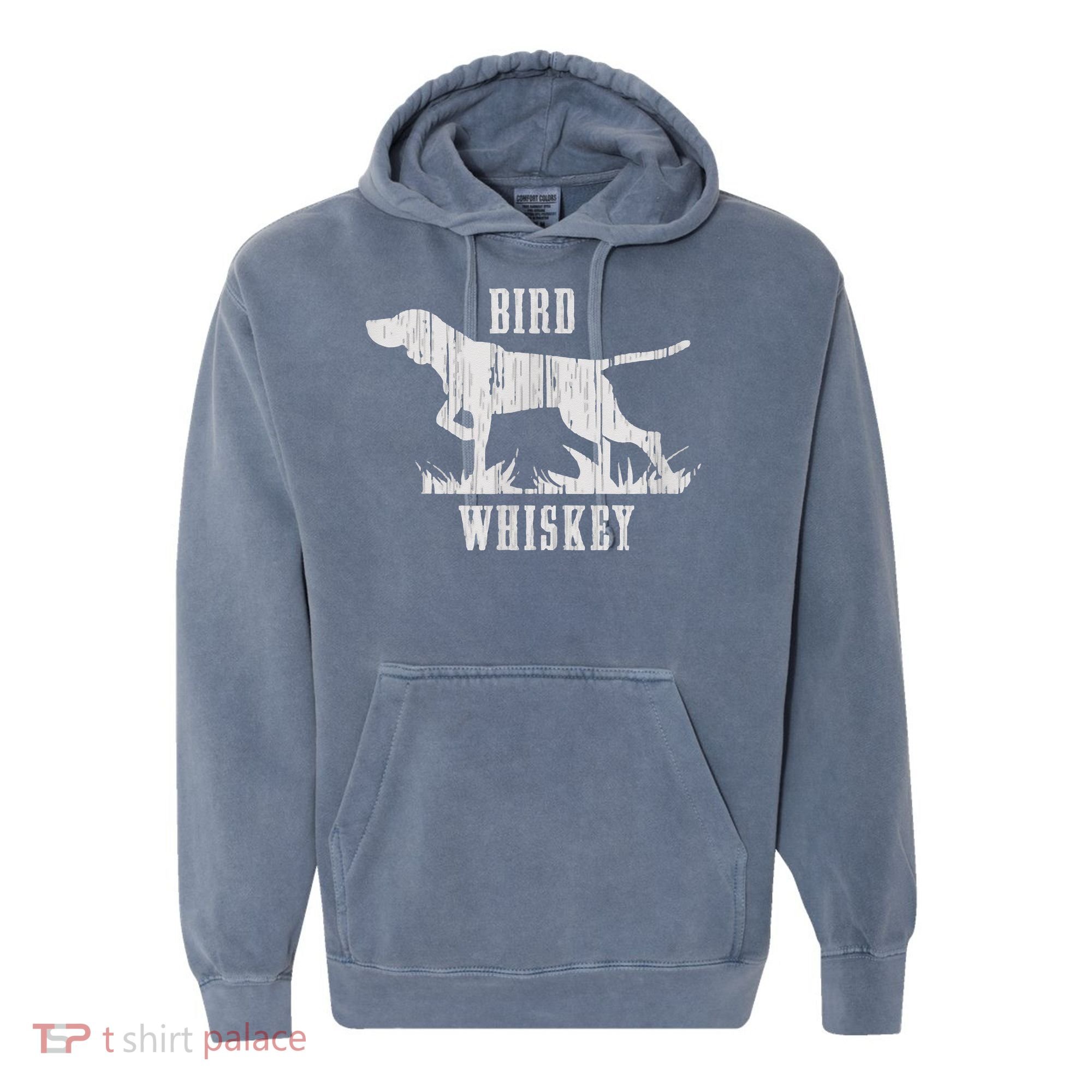 Bird Whiskey Dog Comfort Colors Garment-Dyed Hooded Sweatshirt