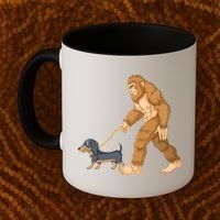 Bigfoot Walk Dachshund Coffee Mug thumb 2