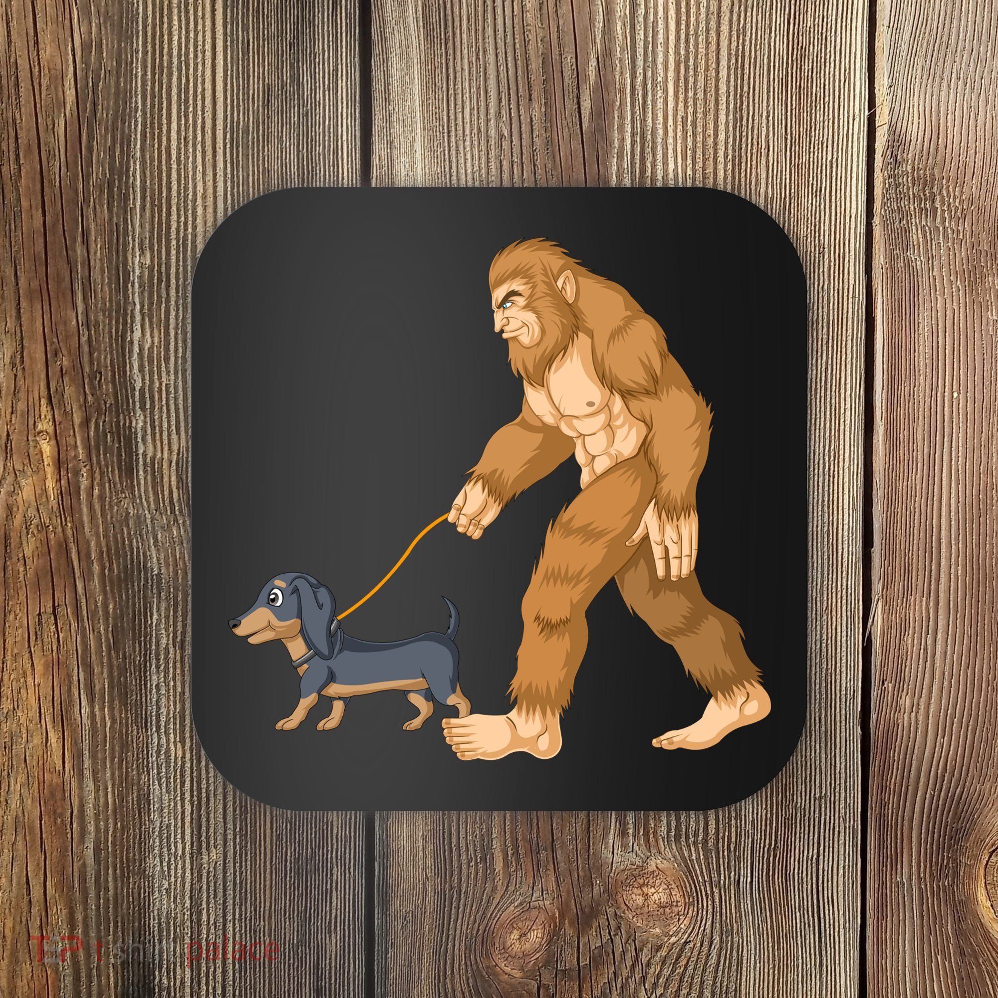 Bigfoot Walk Dachshund Coaster