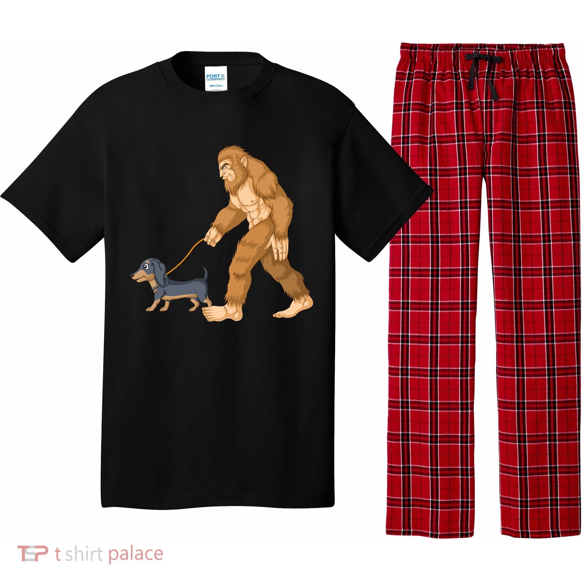 Bigfoot Walk Dachshund Pajama Set
