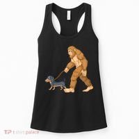 Bigfoot Walk Dachshund Women's Tank Top thumb 0