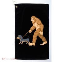 Bigfoot Walk Dachshund Golf Towel thumb 0