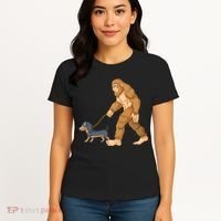 Bigfoot Walk Dachshund Women's T-Shirt thumb 4