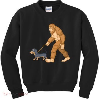 Bigfoot Walk Dachshund Kids Sweatshirt