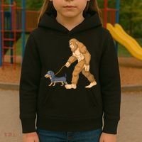 Bigfoot Walk Dachshund Kids Hoodie thumb 3
