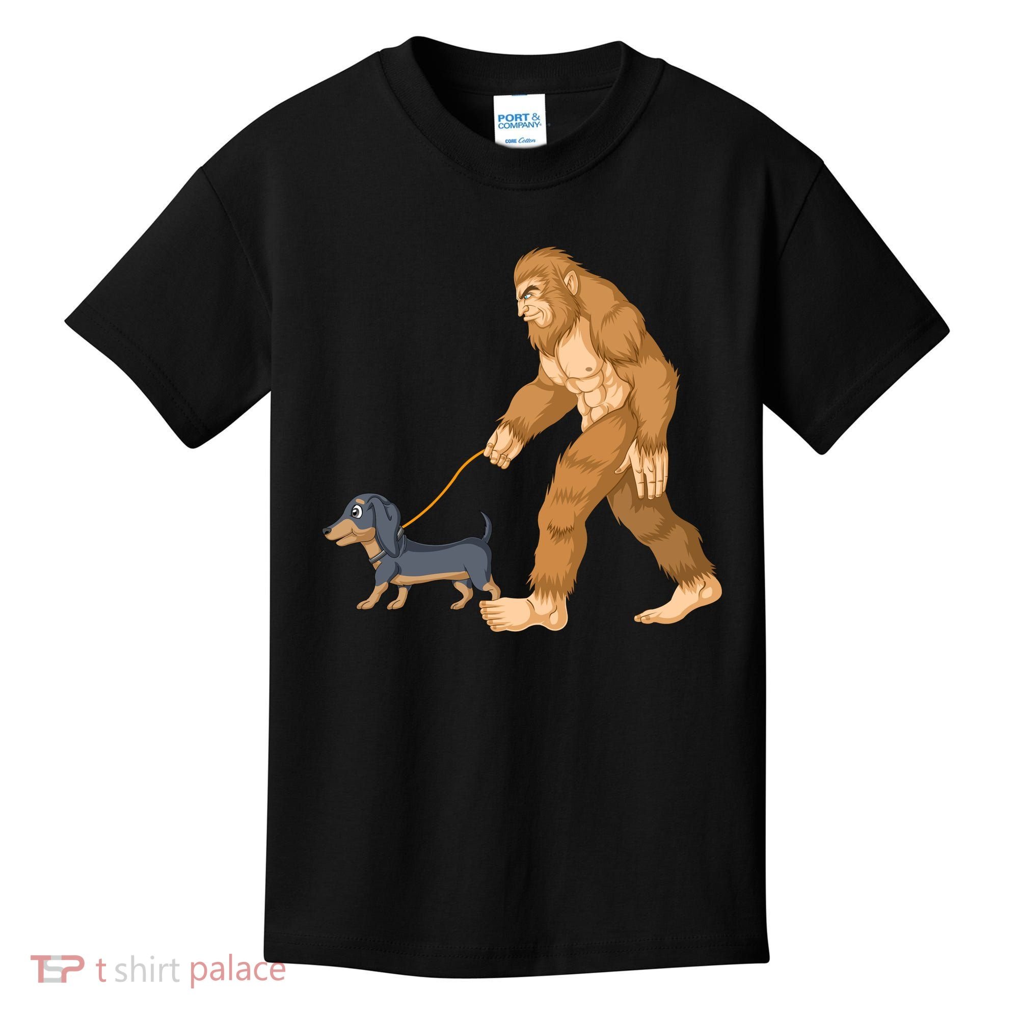 Bigfoot Walk Dachshund Kids T-Shirt