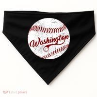 Baseball Washington Dc Team Love Baseball National Pastime Gift USA-Made Doggie Bandana thumb 0
