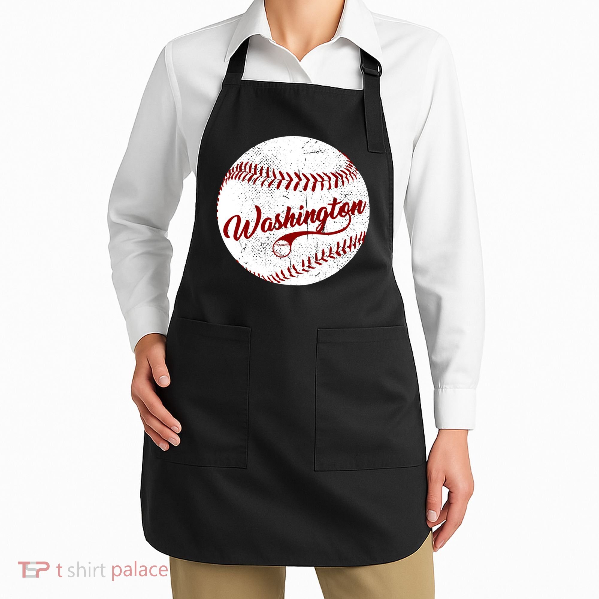 Baseball Washington Dc Team Love Baseball National Pastime Gift Apron