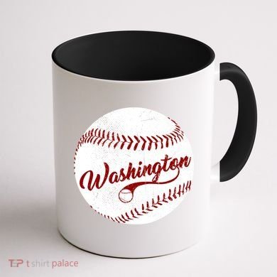 Baseball Washington Dc Team Love Baseball National Pastime Gift Coffee Mug back
