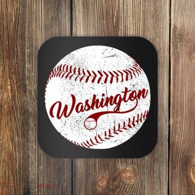 Baseball Washington Dc Team Love Baseball National Pastime Gift Coaster