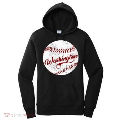 Baseball Washington Dc Team Love Baseball National Pastime Gift Women's Hoodie