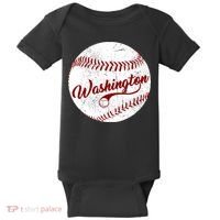 Baseball Washington Dc Team Love Baseball National Pastime Gift Baby Bodysuit thumb 0