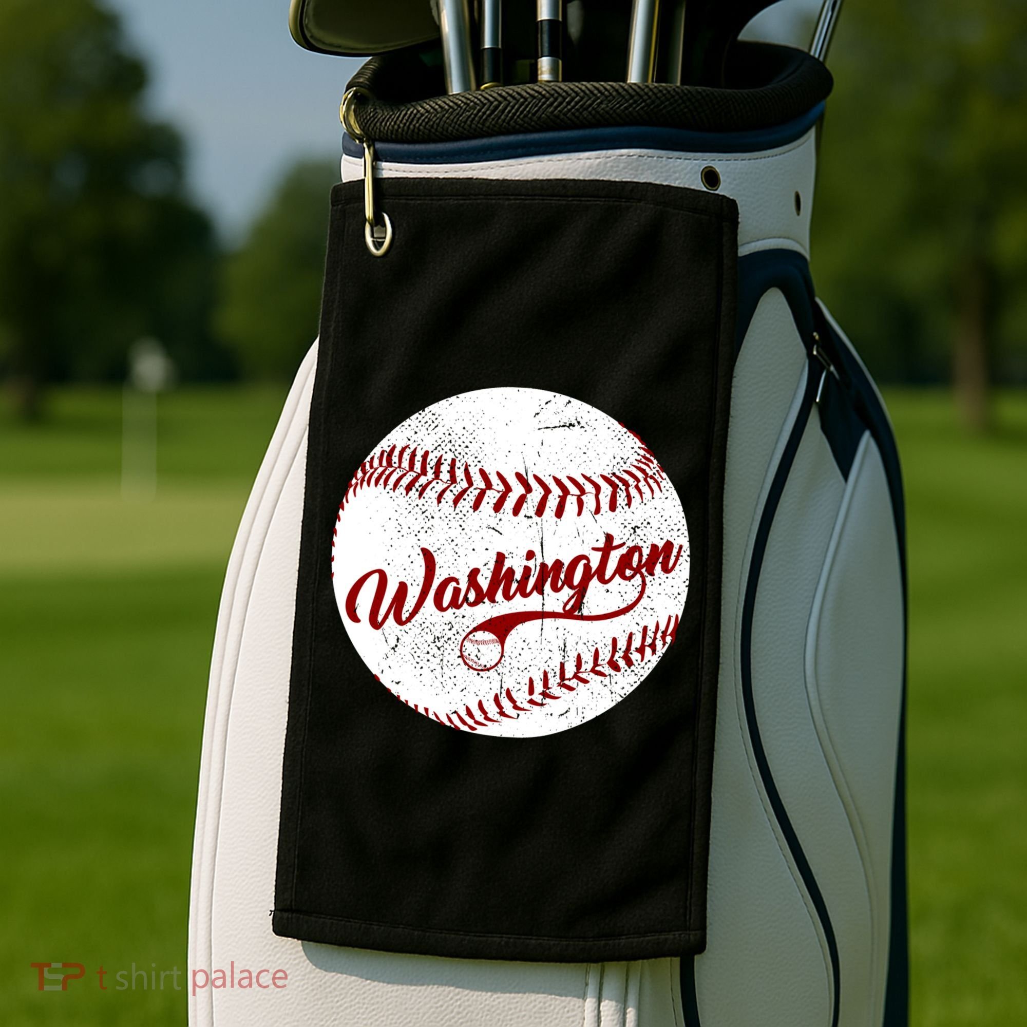 Baseball Washington Dc Team Love Baseball National Pastime Gift Golf Towel