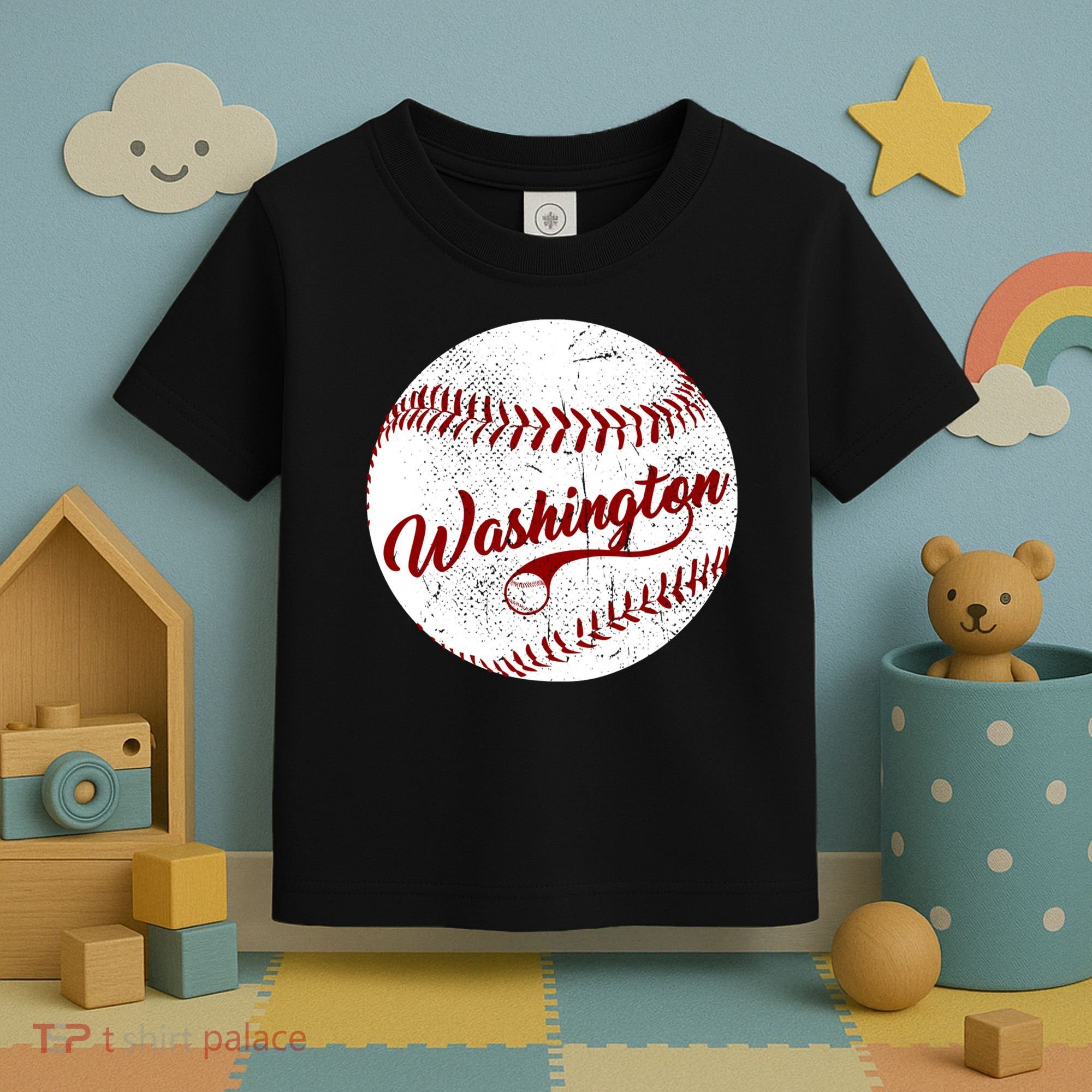Baseball Washington Dc Team Love Baseball National Pastime Gift Toddler T-Shirt