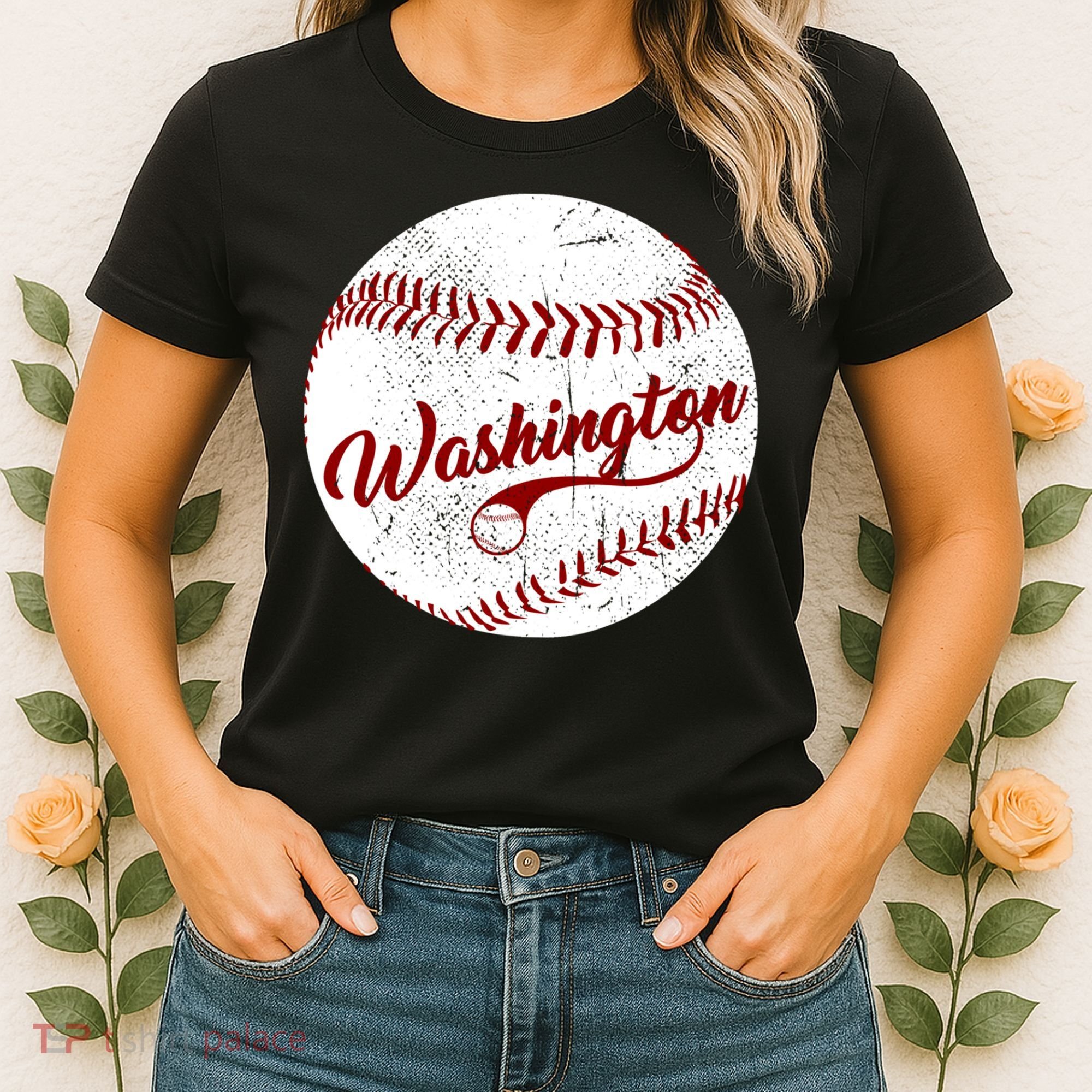 Baseball Washington Dc Team Love Baseball National Pastime Gift Women's T-Shirt