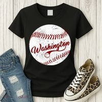 Baseball Washington Dc Team Love Baseball National Pastime Gift Women's T-Shirt thumb 3