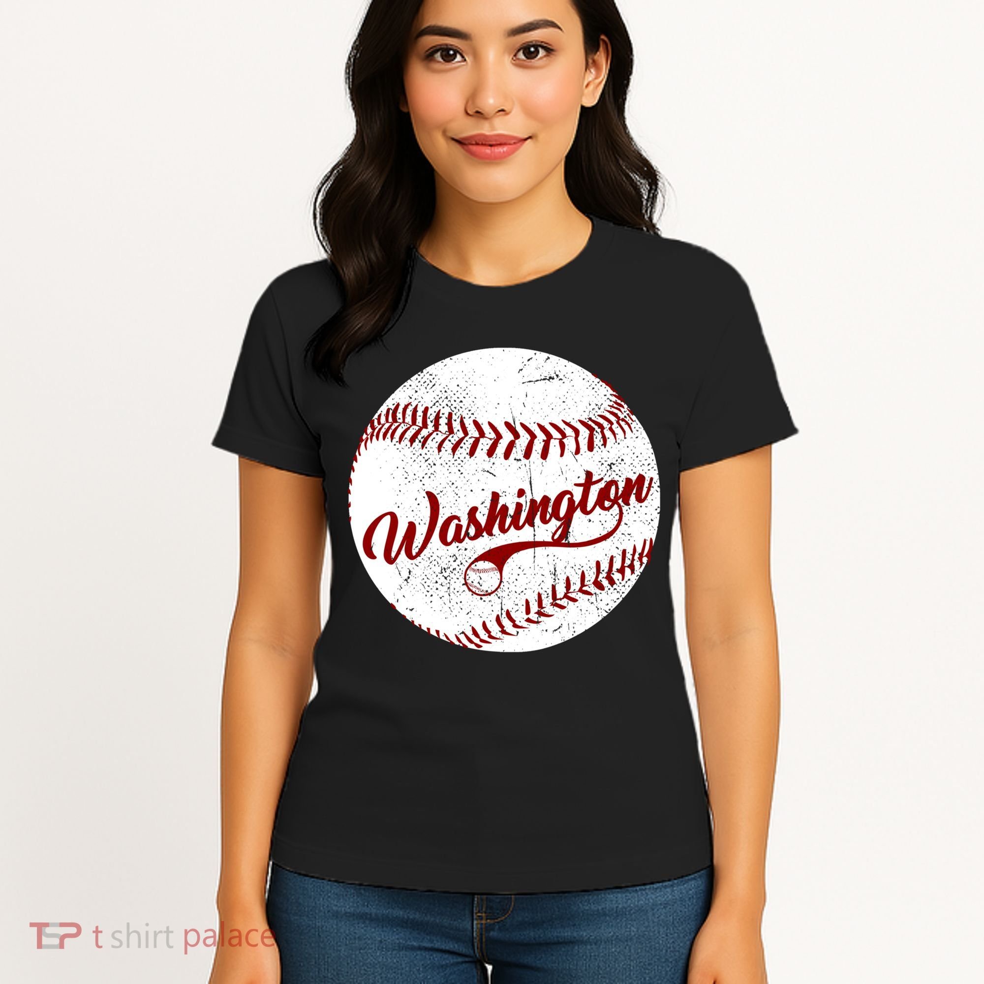 Baseball Washington Dc Team Love Baseball National Pastime Gift Women's T-Shirt