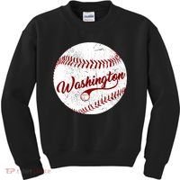Baseball Washington Dc Team Love Baseball National Pastime Gift Kids Sweatshirt thumb 0