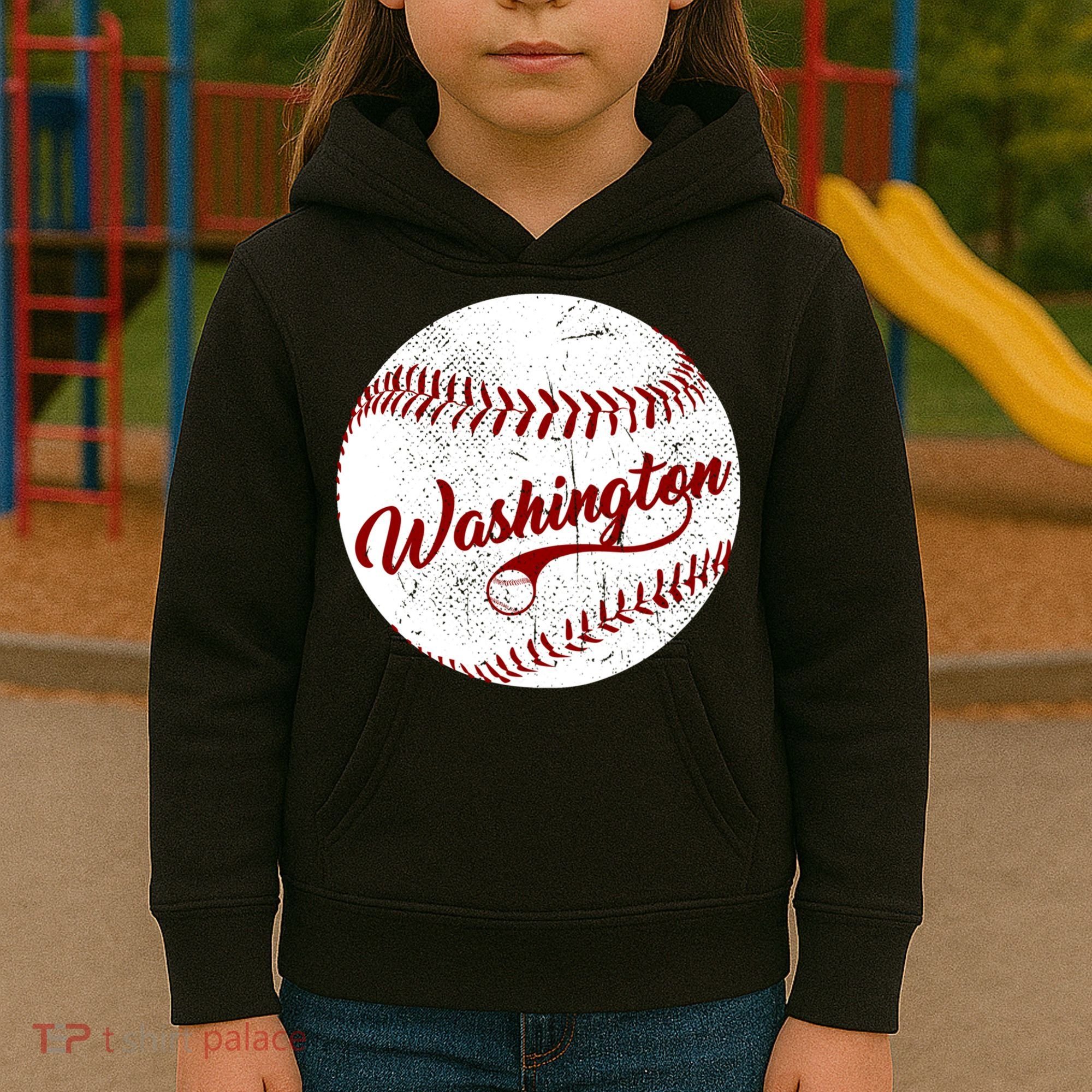 Baseball Washington Dc Team Love Baseball National Pastime Gift Kids Hoodie