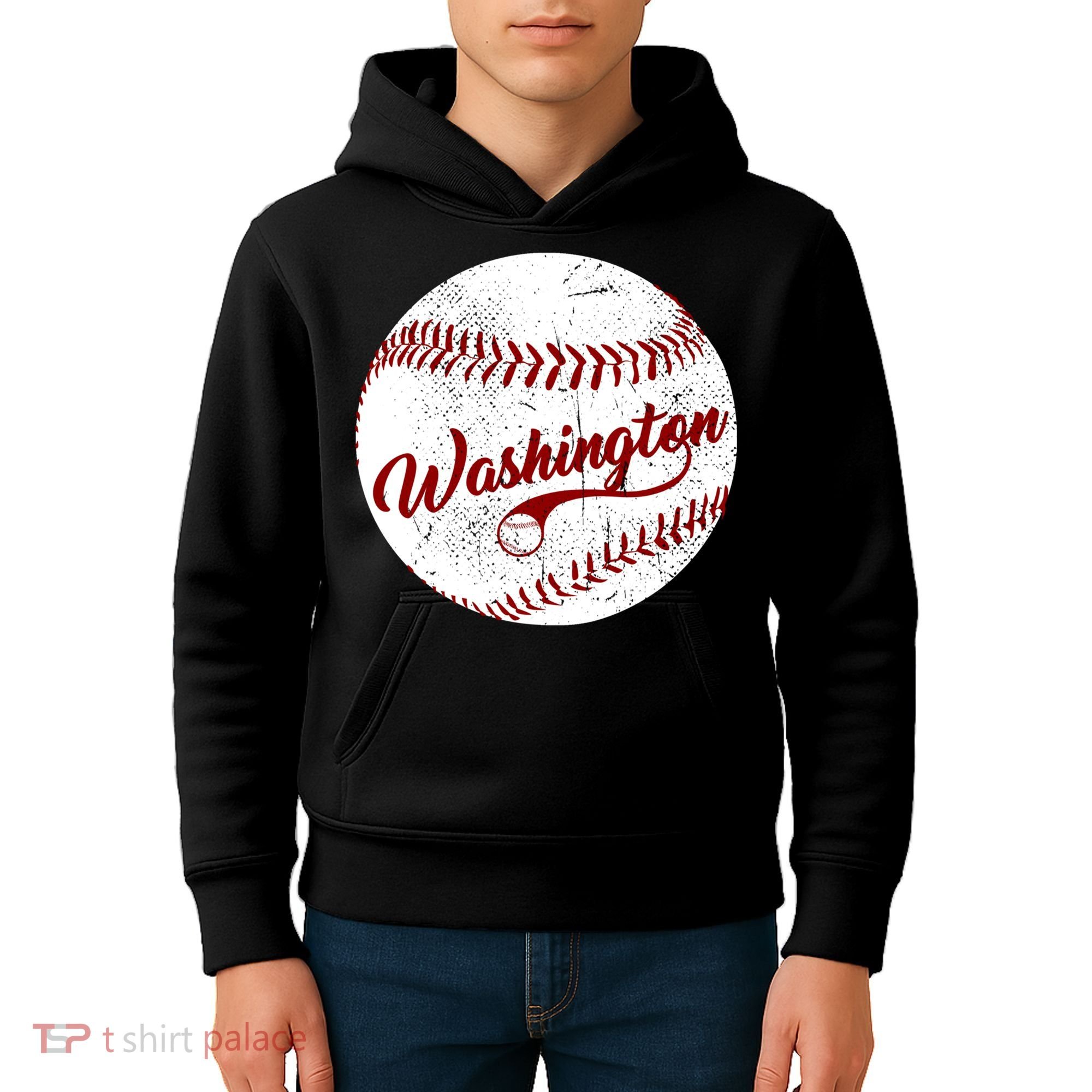 Baseball Washington Dc Team Love Baseball National Pastime Gift Kids Hoodie