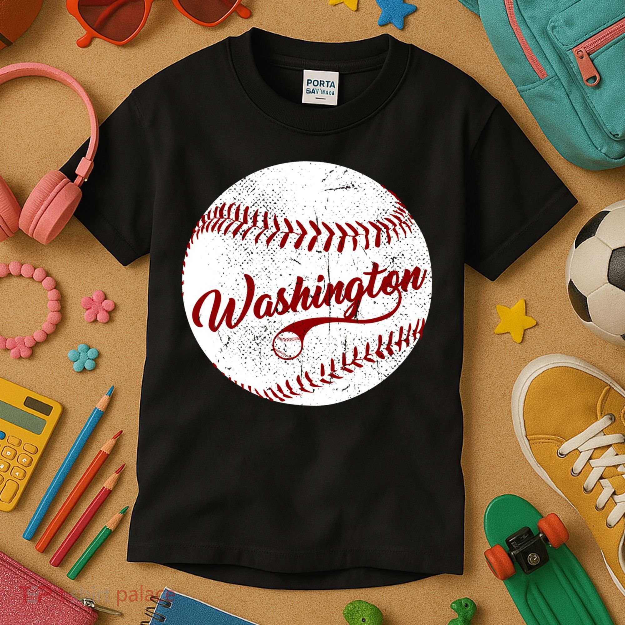 Baseball Washington Dc Team Love Baseball National Pastime Gift Kids T-Shirt