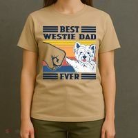Best Westie Dad Ever Vintage Father Day Christmas T-Shirt thumb 4