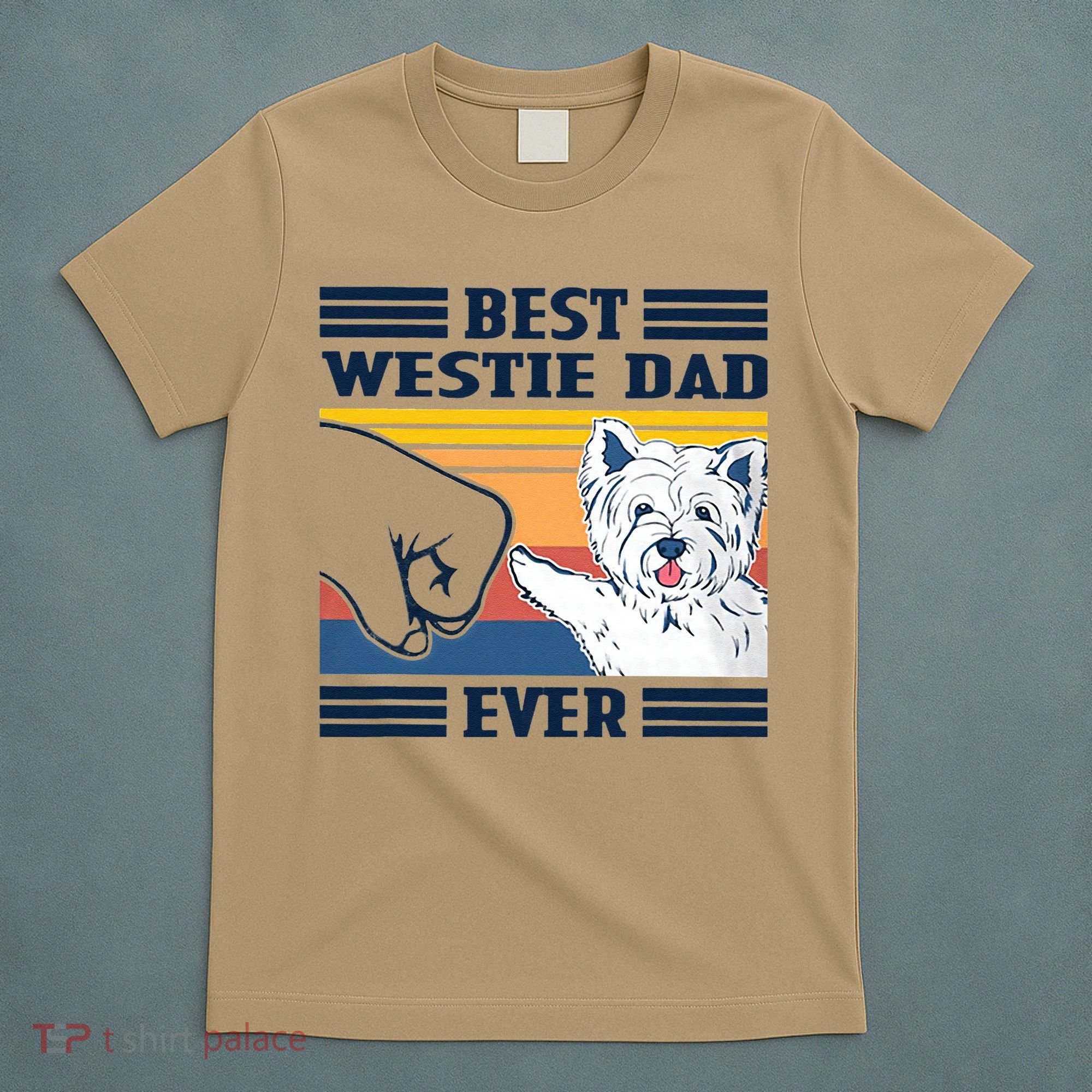 Best Westie Dad Ever Vintage Father Day Christmas T-Shirt