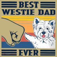 Best Westie Dad Ever Vintage Father Day Christmas T-Shirt thumb 7