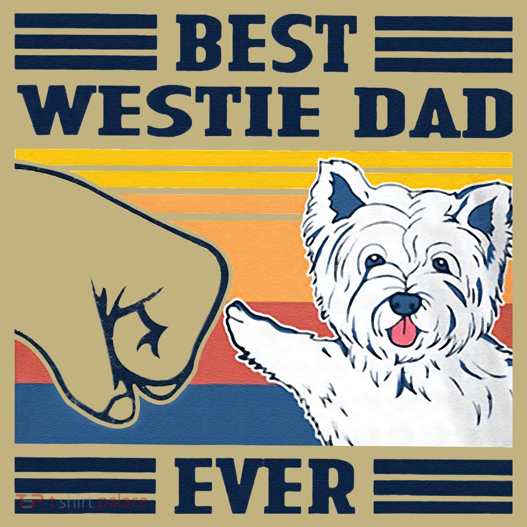 Best Westie Dad Ever Vintage Father Day Christmas T-Shirt
